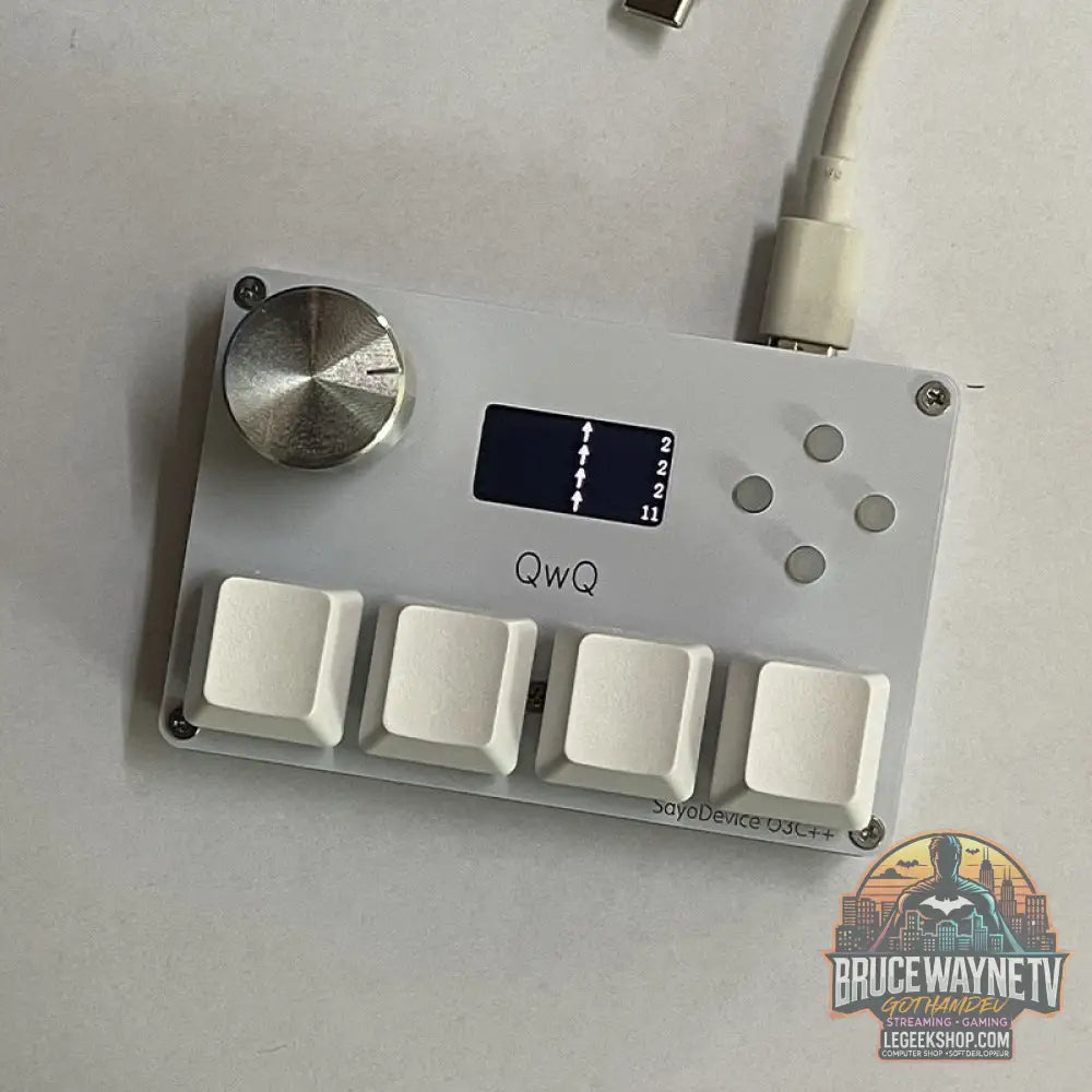 Clavier Gaming Magnétique Hall Effect 3-4 Touches Bouton Rotatif Écran IPS RGB - White 4 Key 32to50gf - Clavier Gaming