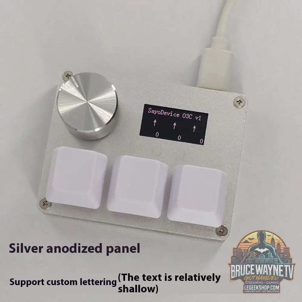 Clavier Gaming Magnétique Hall Effect 3-4 Touches Bouton Rotatif Écran IPS RGB - Silver 3 Key 32to50gf - Clavier Gaming