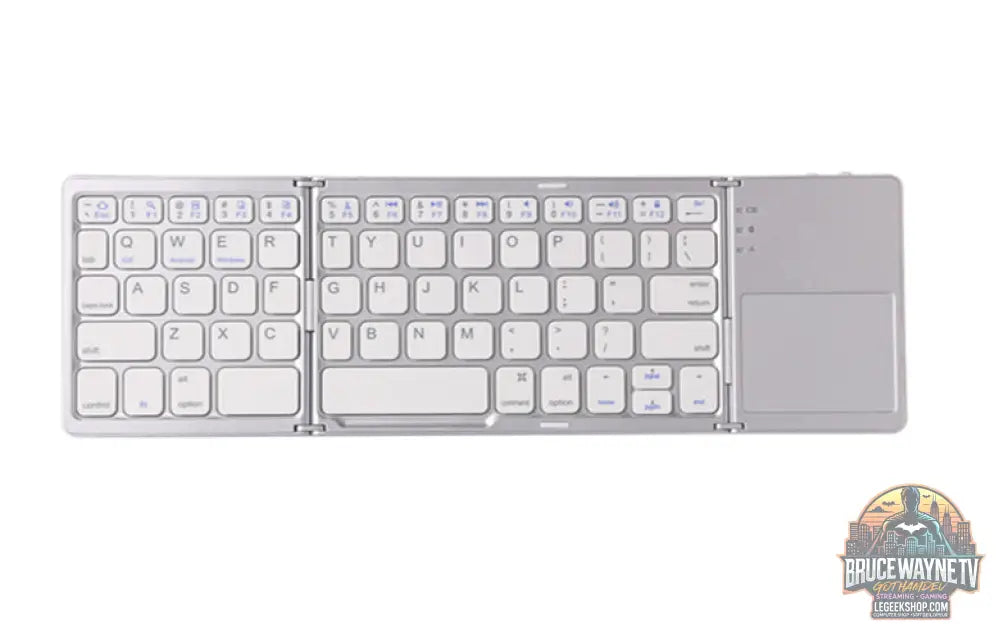 Clavier Pliable Ultra-Fin Tactile Bluetooth Portable - Silvery white - Clavier Portable
