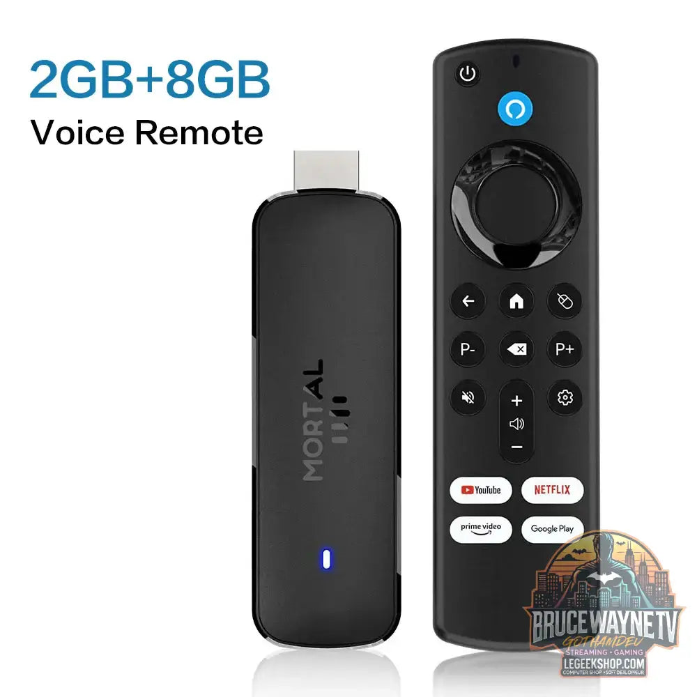 Clé TV Mortal Q8, Android 14 WiFi 6 4K/8K Chromecast - Q8 2GB8G Voice - Clé TV / TV Stick