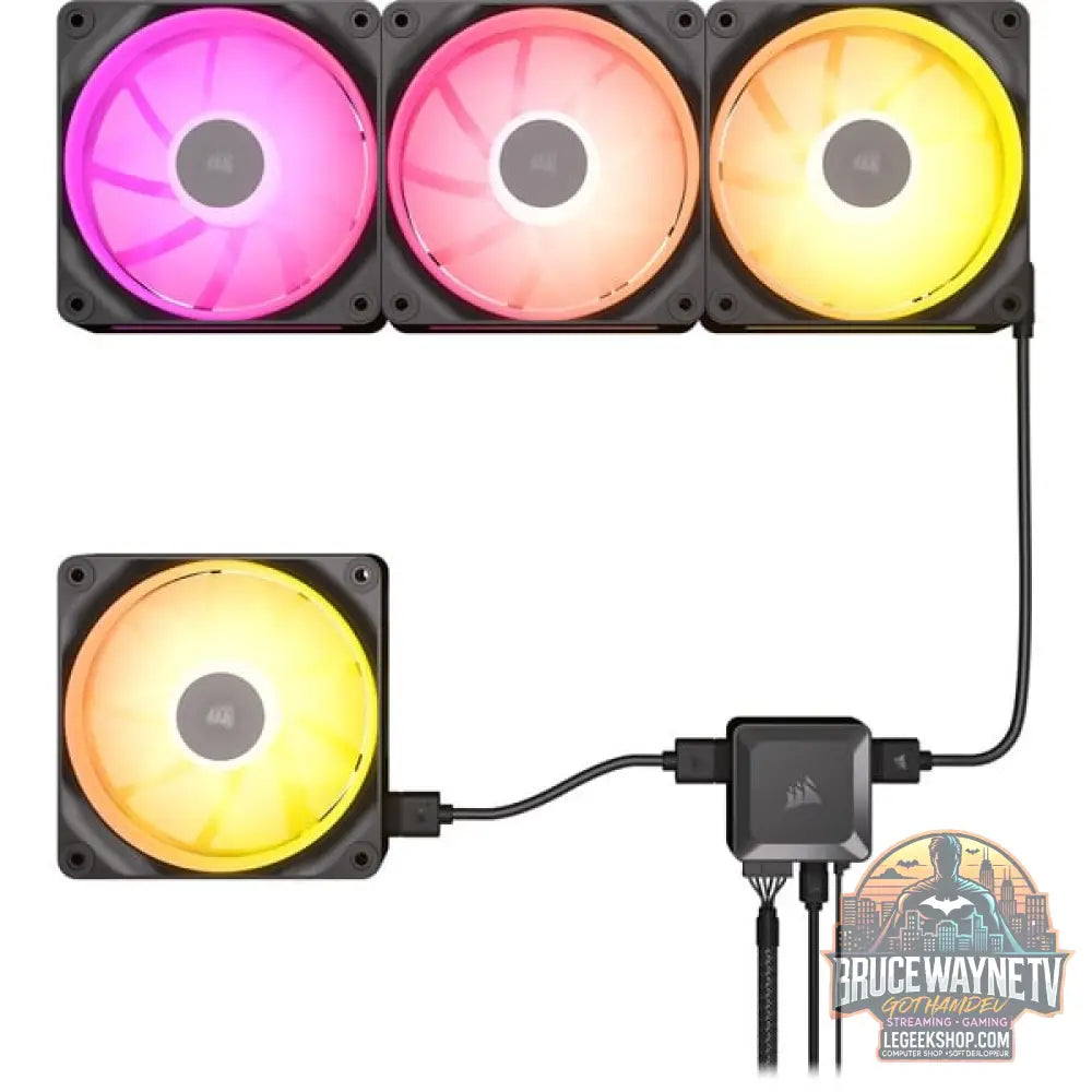 Corsair iCUE LINK LX120 RGB Triple, Gehäuselüfter - Corsair - vue 15