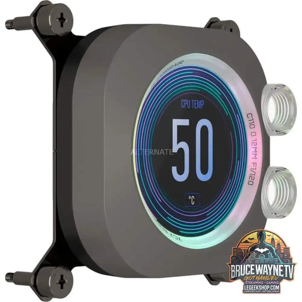 Corsair iCUE XC7 RGB ELITE LCD CPU-Wasserkühler, CPU-Kühler schwarz/grau - Corsair - vue 3