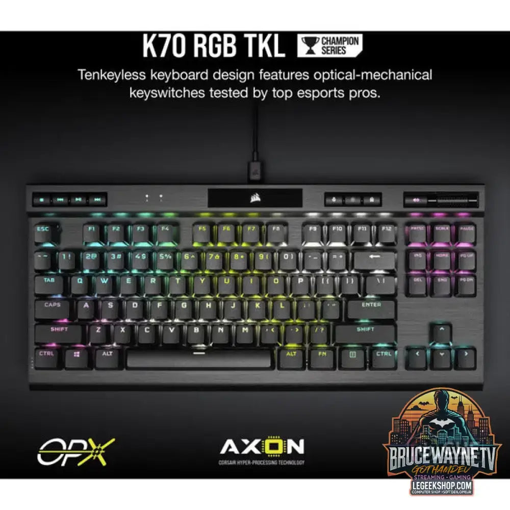 K70 RGB TKL - Corsair - vue 2