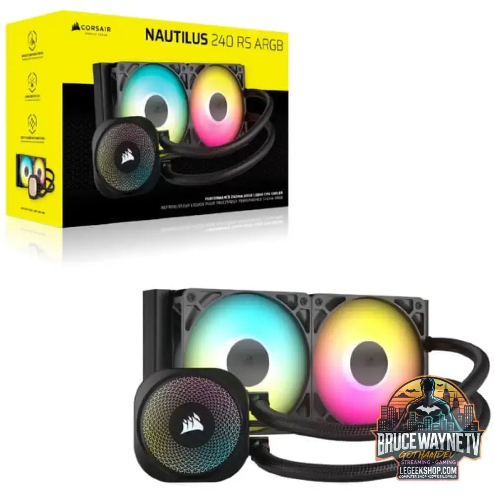 Corsair NAUTILUS 240 RS ARGB, Wasserkühlung schwarz - Corsair - vue 8