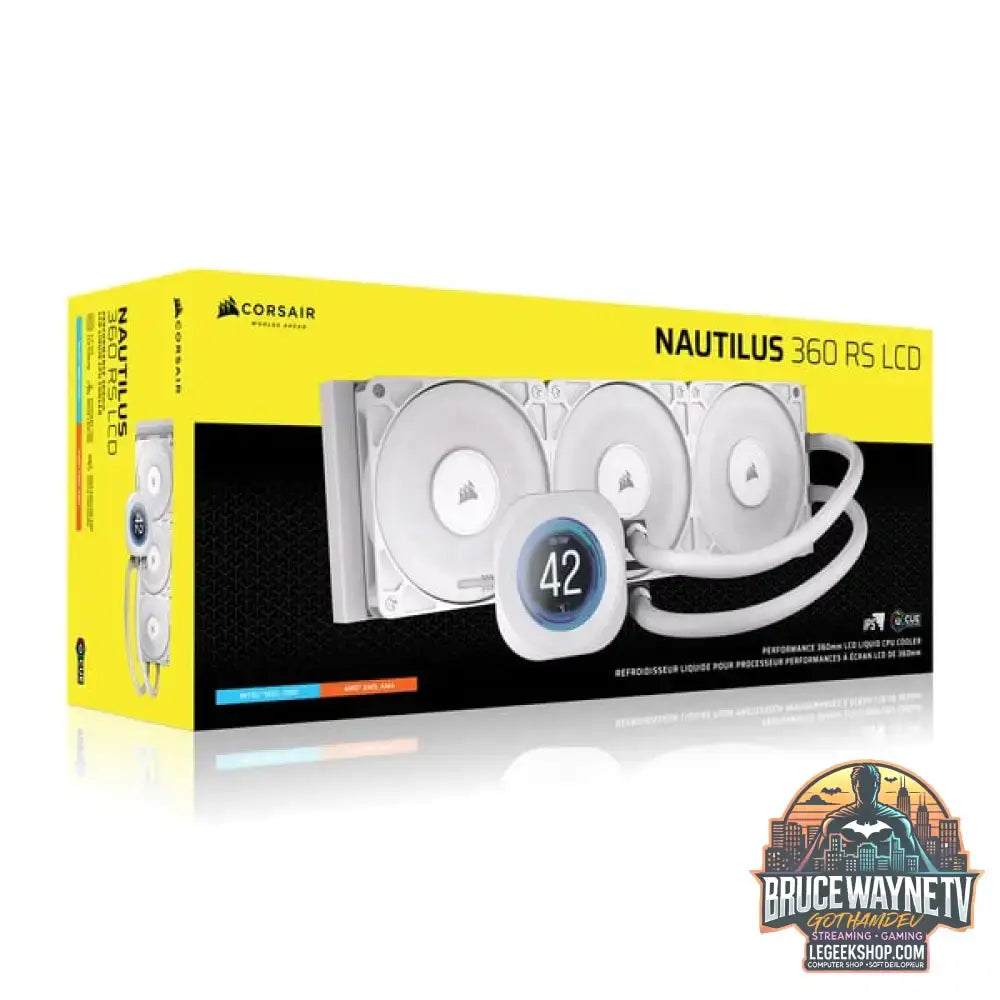 Corsair NAUTILUS 360 RS LCD, Wasserkühlung weiß - Corsair - vue 15