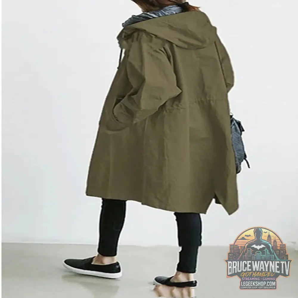 Coupe-Vent Femme Capuche Imperméable Randonnée Camping Outdoor - Veste Femme