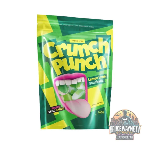 Crunch Punch Lemon Lime Starballs bonbons lyophilisés au goût citron et citron vert de 50 g (pack de 15) - Snacks &