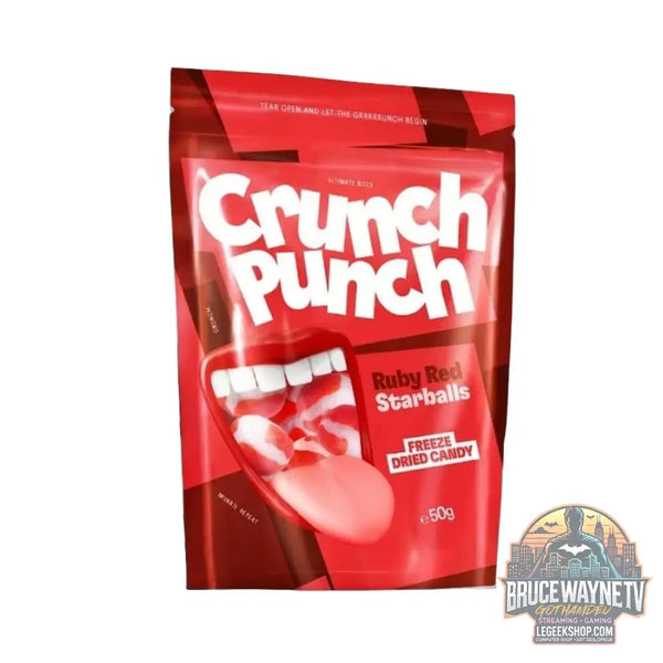 Crunch Punch Ruby Red Starballs Bonbons lyophilisés au goût de fruits rouges 50 g (lot de 15) - Snacks & boissons