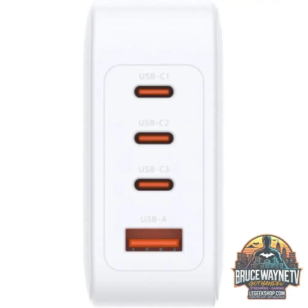 D-Link 100W GaN Ladegerät DCP-101/E, PD 3.0, QC 4.0 weiß, 1x USB-A, 3x USB-C - D-Link - vue 2