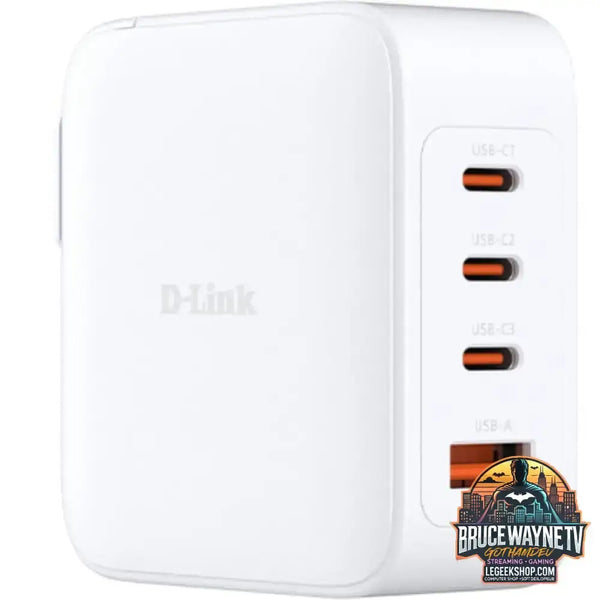 D-Link 140W GaN Ladegerät DCF-141/E, PD 3.1, QC 4.0 weiß, 1x USB-A, 3x USB-C - D-Link