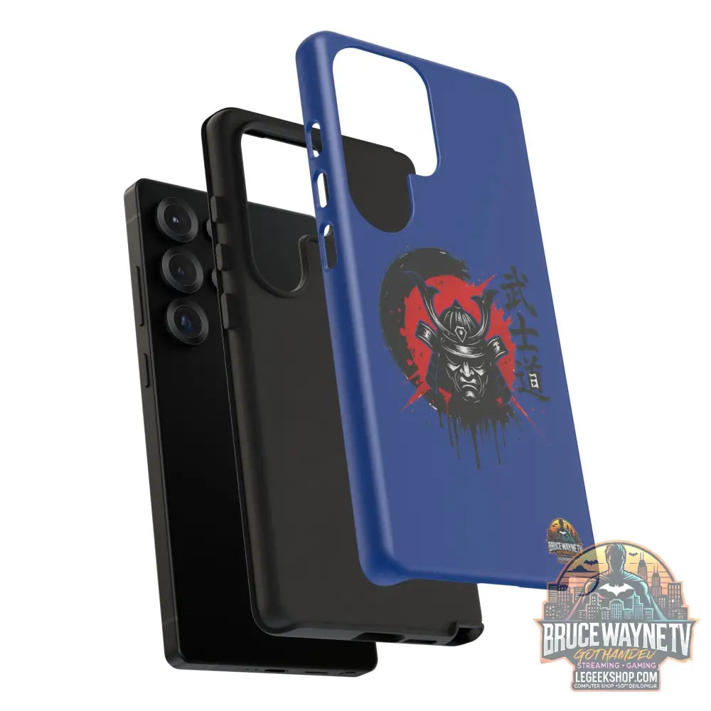 📱 samurai phone case Bleue foncé – coque renforcée Pixel & Galaxy 📱 - Phone Case
