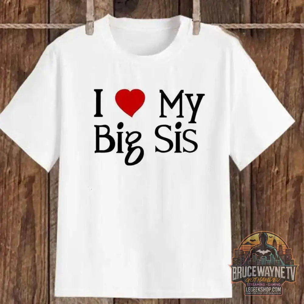 👕 T-shirt Enfant "I ❤️ My..." – Fratrie Assortie | Déclarations d’Amour Frère/Sœur - Legeekshop