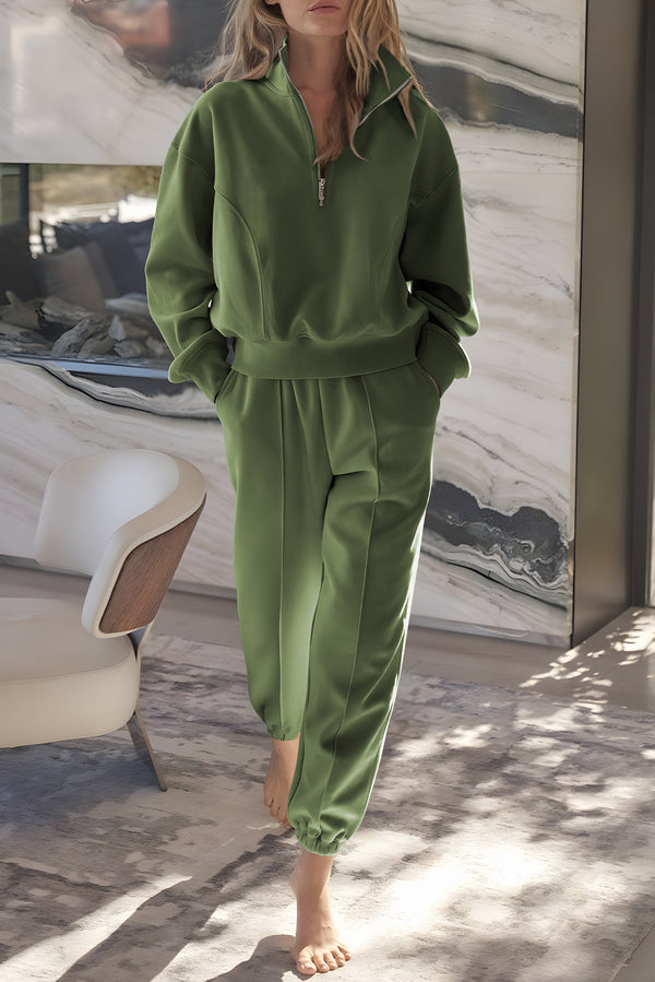 Pull femme zip — vert · LC2611653-P2409 · LC2611653-P2409-2XL
