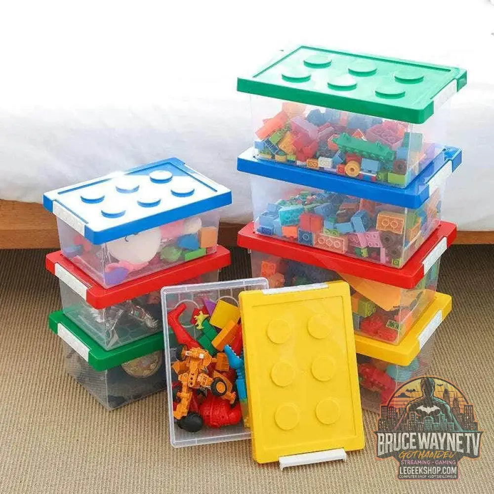 🧸 Boîte de Rangement Empilable – Organisateur Blocs de Construction & Jouets | Taille S ou L - Legeekshop