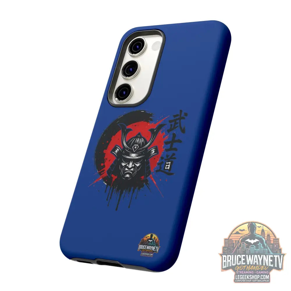 📱 samurai phone case Bleue foncé – coque renforcée Pixel & Galaxy 📱 - Phone Case