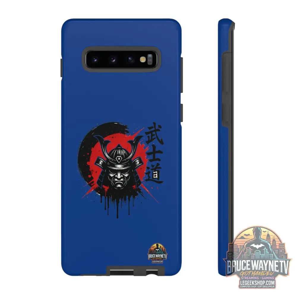 📱 samurai phone case Bleue foncé – coque renforcée Pixel & Galaxy 📱 - Samsung Galaxy S10 Plus / Glossy - Phone Case