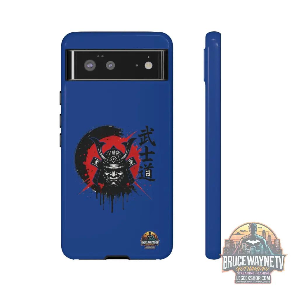 📱 samurai phone case Bleue foncé – coque renforcée Pixel & Galaxy 📱 - Phone Case