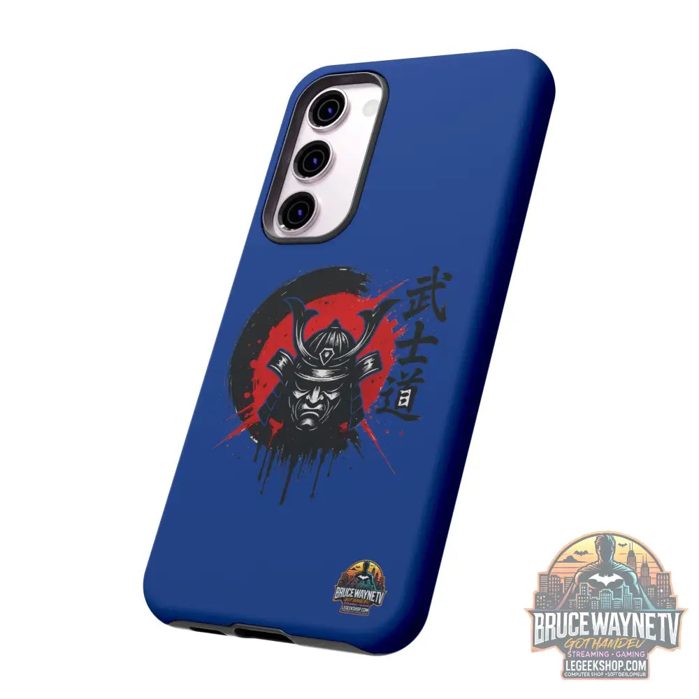 📱 samurai phone case Bleue foncé – coque renforcée Pixel & Galaxy 📱 - Phone Case