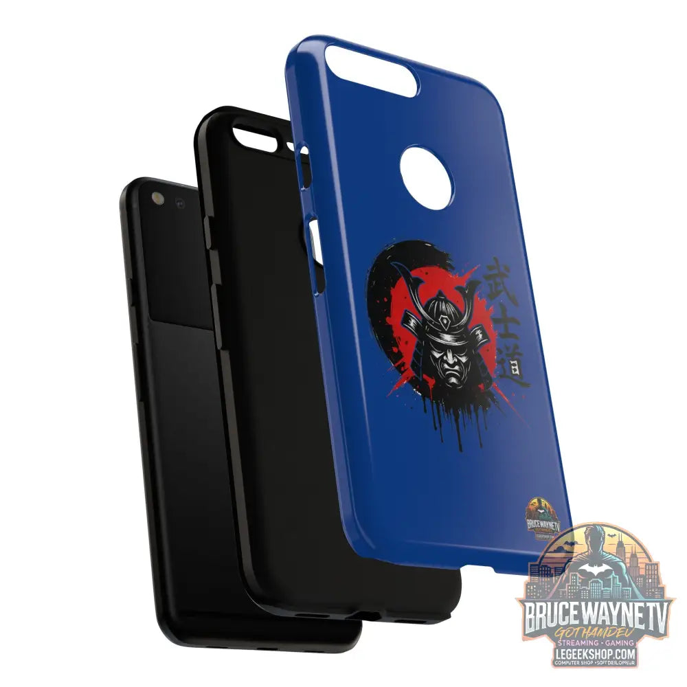 📱 samurai phone case Bleue foncé – coque renforcée Pixel & Galaxy 📱 - Phone Case