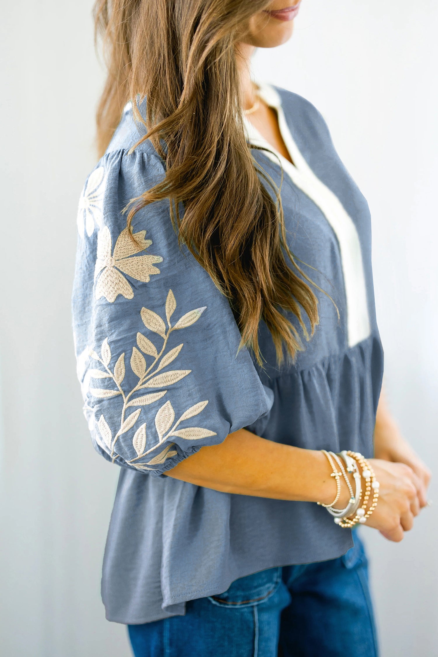 Smoke Green Color Block — Tops/Blouses & Shirts, vue 5, LeGeekShop