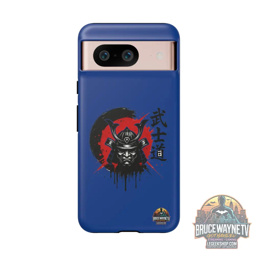 📱 samurai phone case Bleue foncé – coque renforcée Pixel & Galaxy 📱 - Google Pixel 8 / Matte - Phone Case