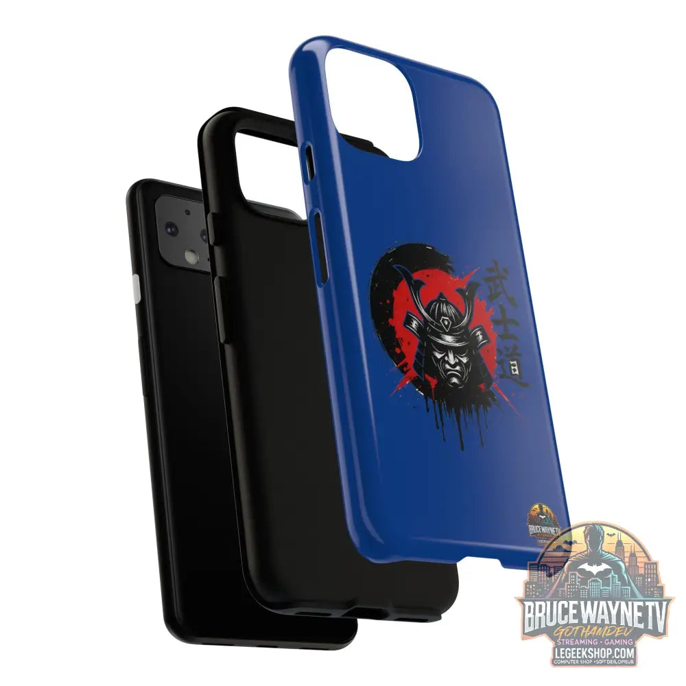 📱 samurai phone case Bleue foncé – coque renforcée Pixel & Galaxy 📱 - Phone Case