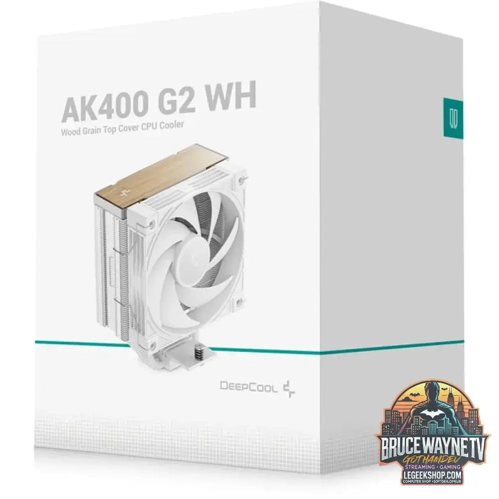 DeepCool AK400 G2 WH, CPU-Kühler weiß/holz, 120 mm - DeepCool - vue 9