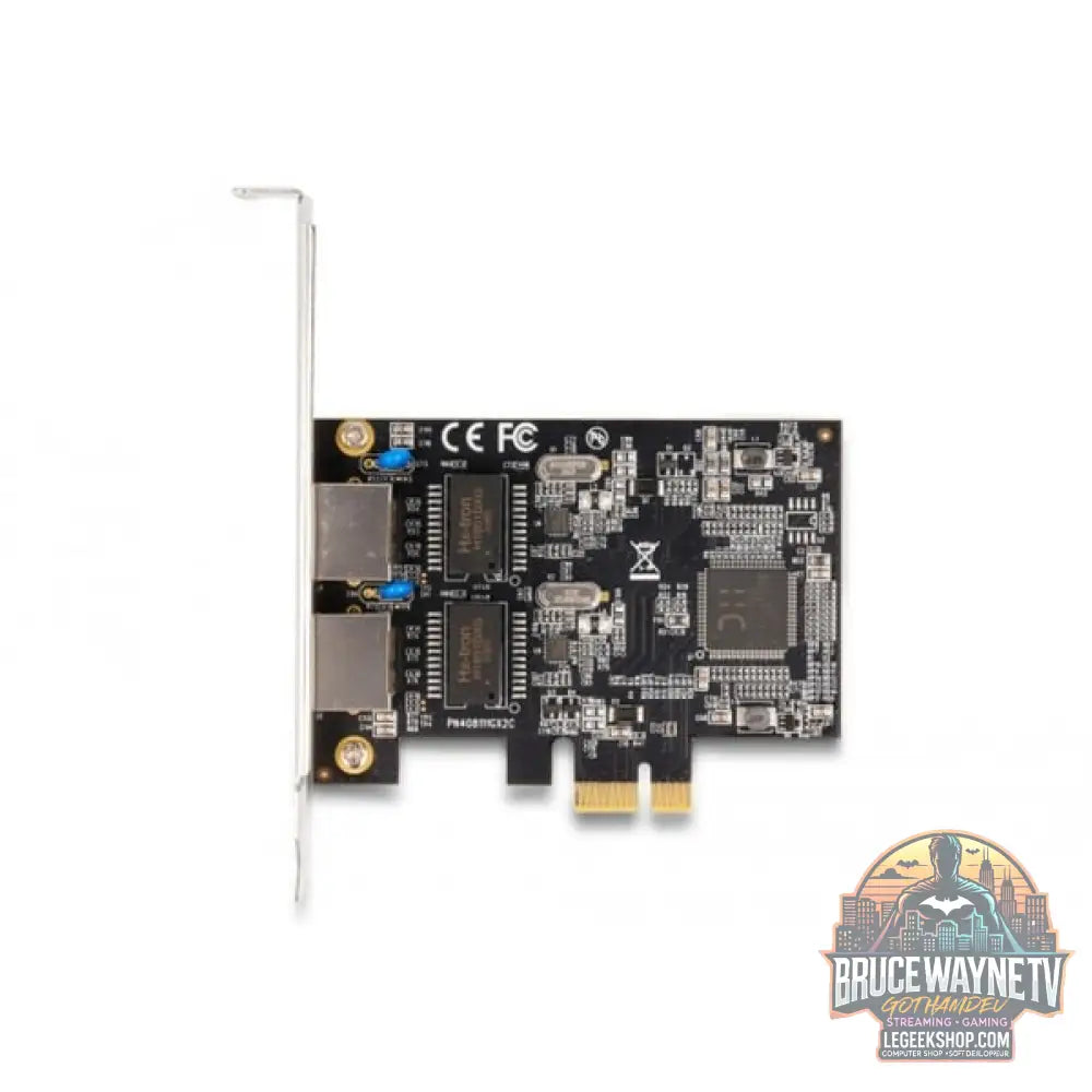 DeLOCK PCIE x1 auf 2x RJ45 Gbit, adaptateur réseau - DeLOCK - vue 3