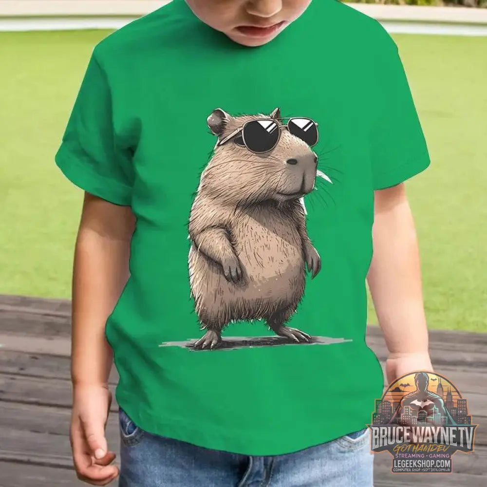 T-shirt Enfant Capybara 3D – Style Décontracté Été - Legeekshop