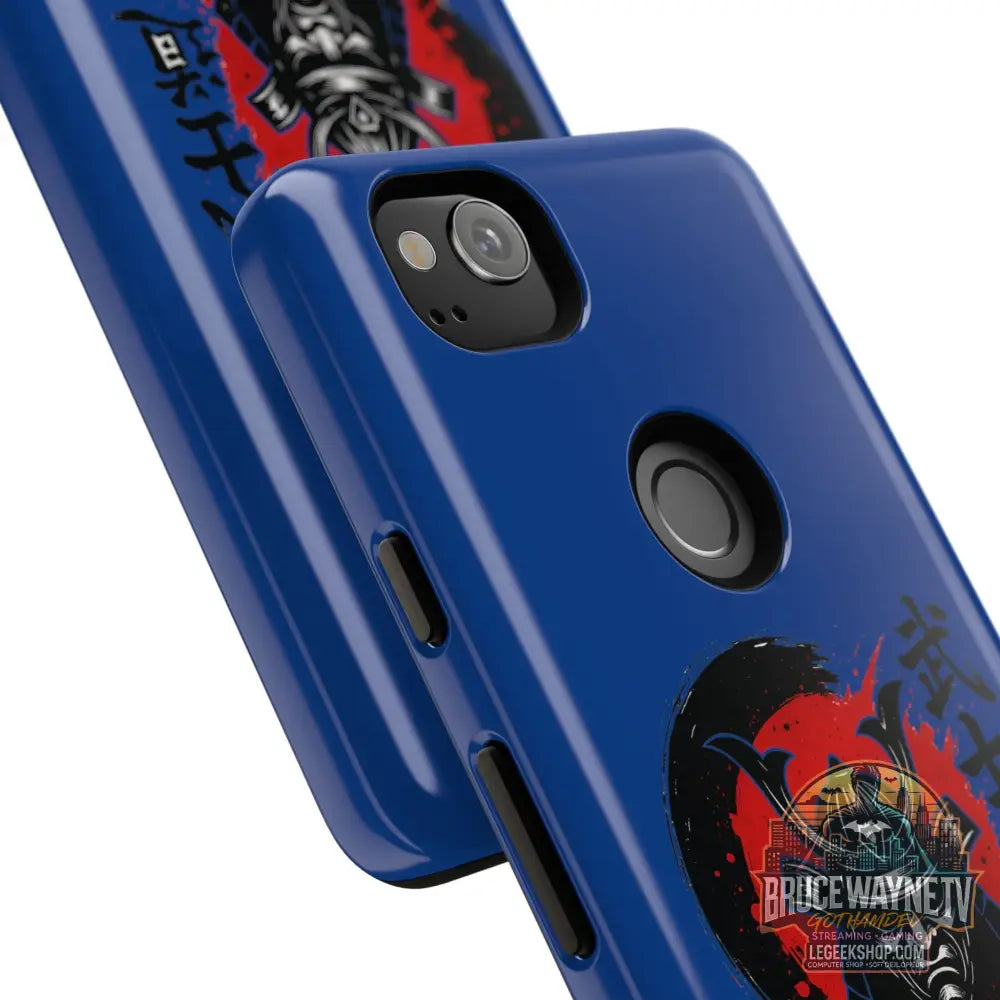 📱 samurai phone case Bleue foncé – coque renforcée Pixel & Galaxy 📱 - Phone Case