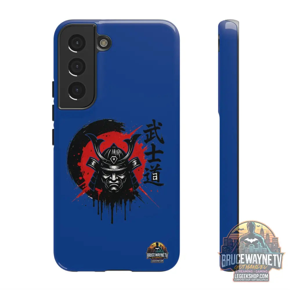 📱 samurai phone case Bleue foncé – coque renforcée Pixel & Galaxy 📱 - Samsung Galaxy S22 / Glossy - Phone Case