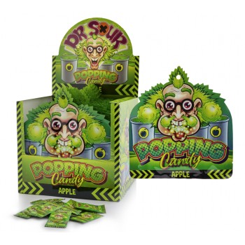 Dr Sour Popping Candy Apple 15 Gr x 20