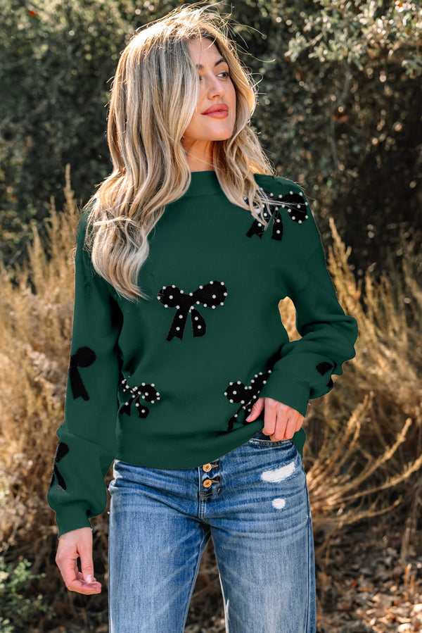 Pull femme ample — vert
