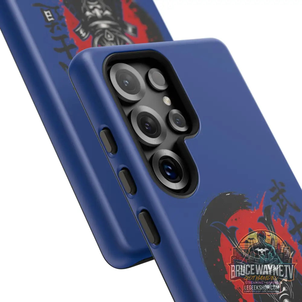 📱 samurai phone case Bleue foncé – coque renforcée Pixel & Galaxy 📱 - Phone Case