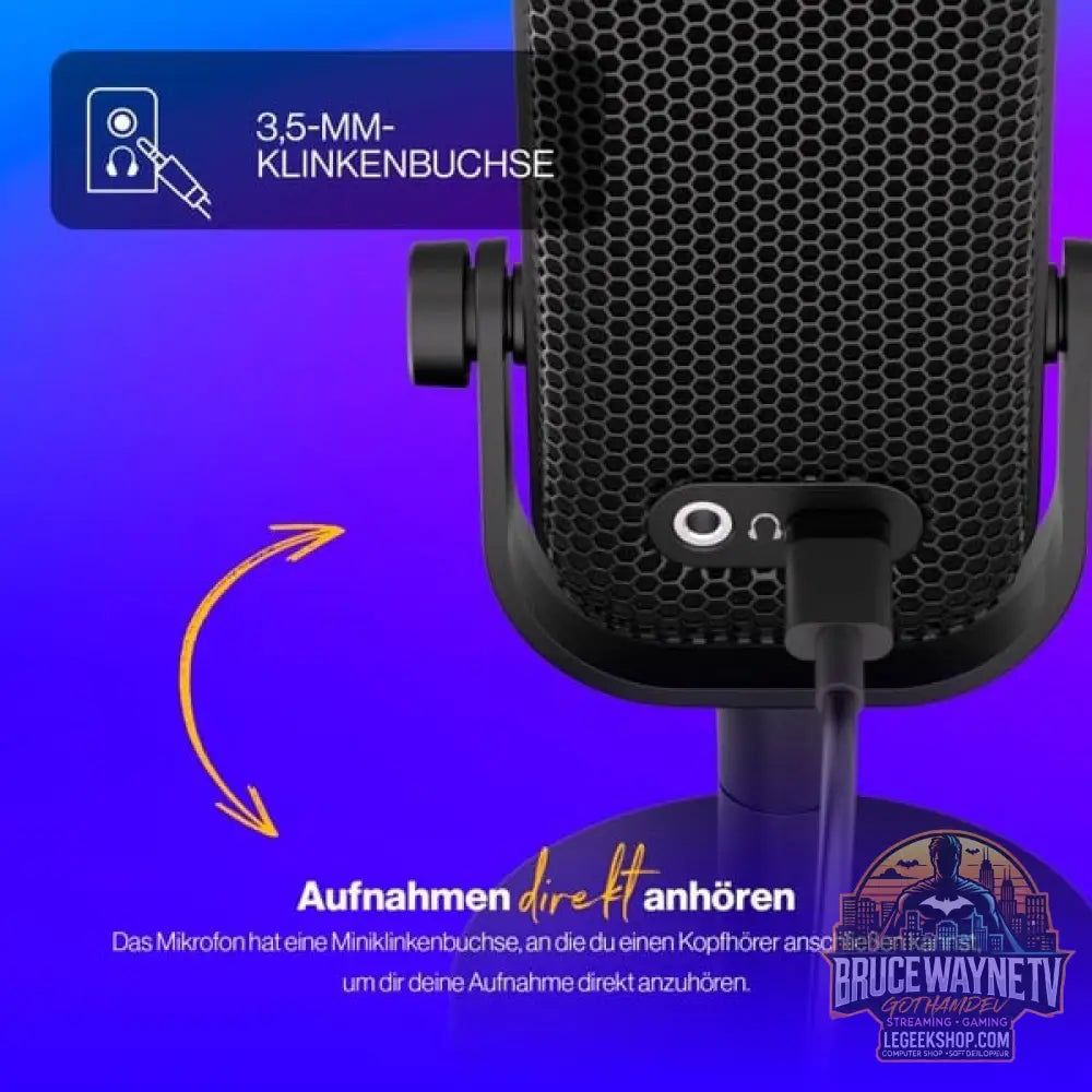 ENDORFY Solum Voice S, microphone noir, USB-C - ENDORFY - vue 15