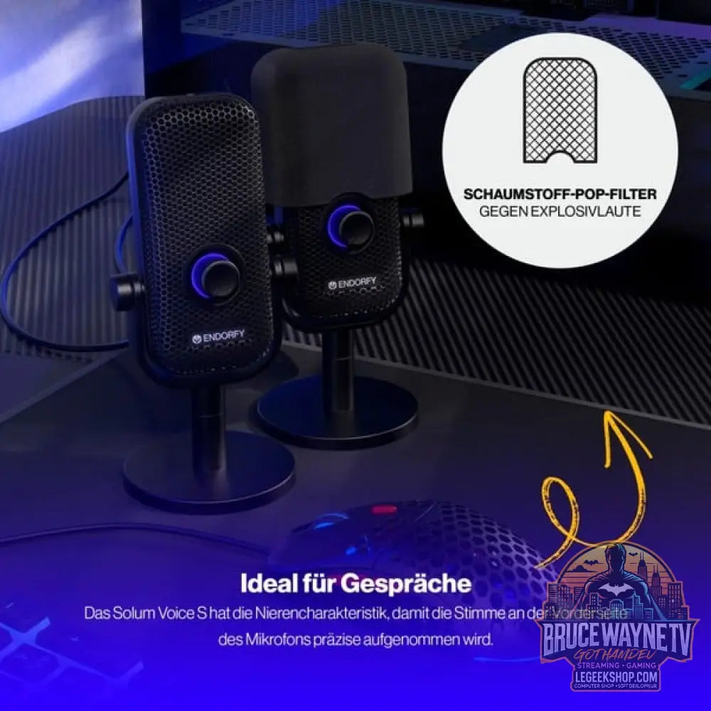 ENDORFY Solum Voice S, microphone noir, USB-C - ENDORFY - vue 14