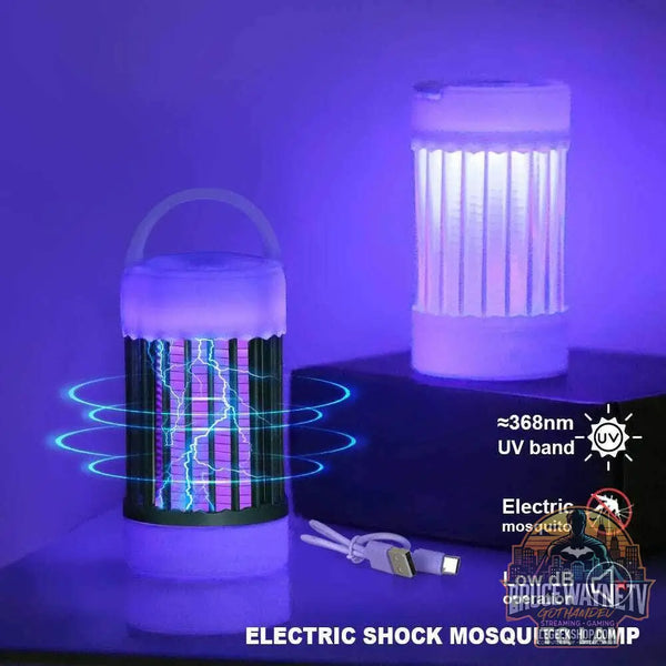 🦟 Lampe électrique anti-moustiques – Rechargeable USB, lumière UV, portable - Legeekshop
