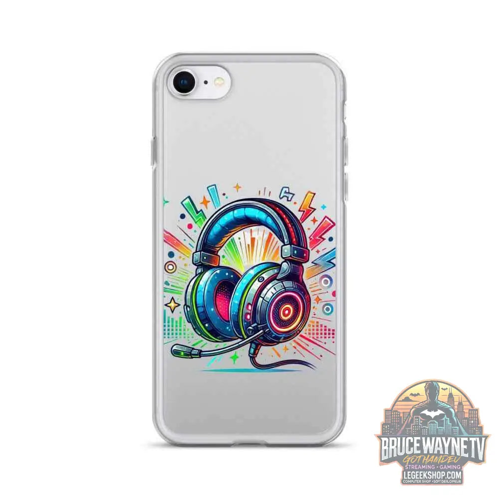 Coque iPhone® Design Gamer Casque Coloré - Legeekshop - Legeekshop