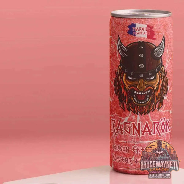 Ragnarök Energy Drink Saveur Fraise/Kiwi - Pack de 24 Canettes et à l'Unité - Legeekshop