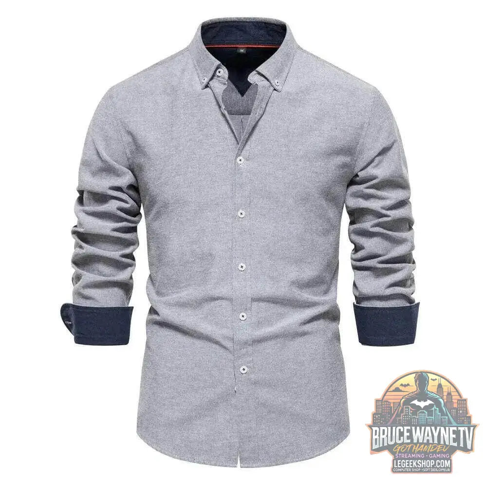 👔 Chemise Homme AIOPESON – Élégance Oxford Printemps-Automne - Legeekshop
