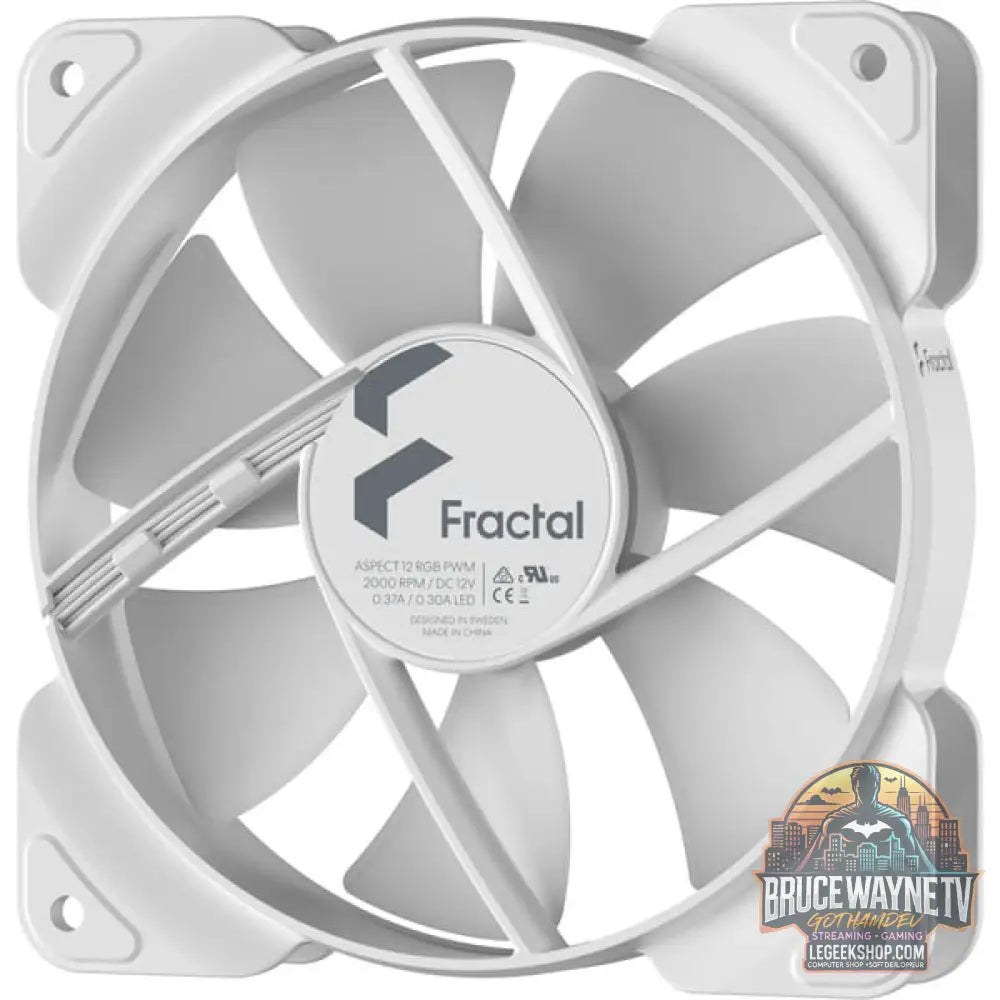 Fractal Design Aspect 12 RGB PWM White Frame, Gehäuselüfter - Fractal Design - vue 4