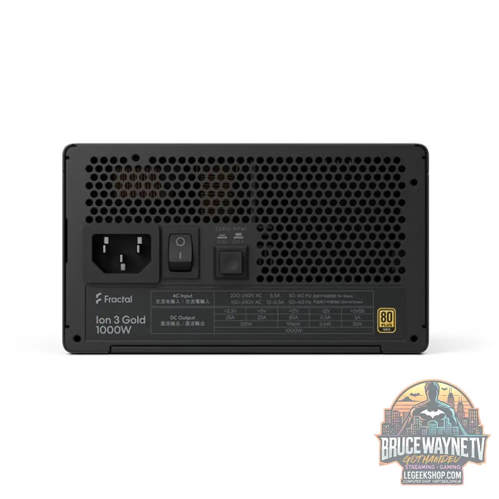 Fractal Design ION Gold 3 1000W Black, alimentation PC - Fractal Design - vue 5
