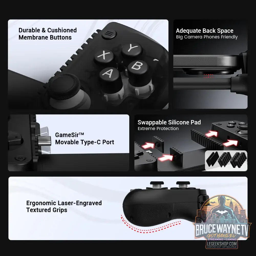 GameSir X5 Lite — produit geek, vue 3, LeGeekShop