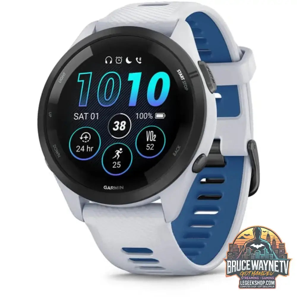 Garmin Forerunner 265, Smartwatch weiß/dunkelblau, 46 mm, Silikon-Armband - Garmin - vue 5