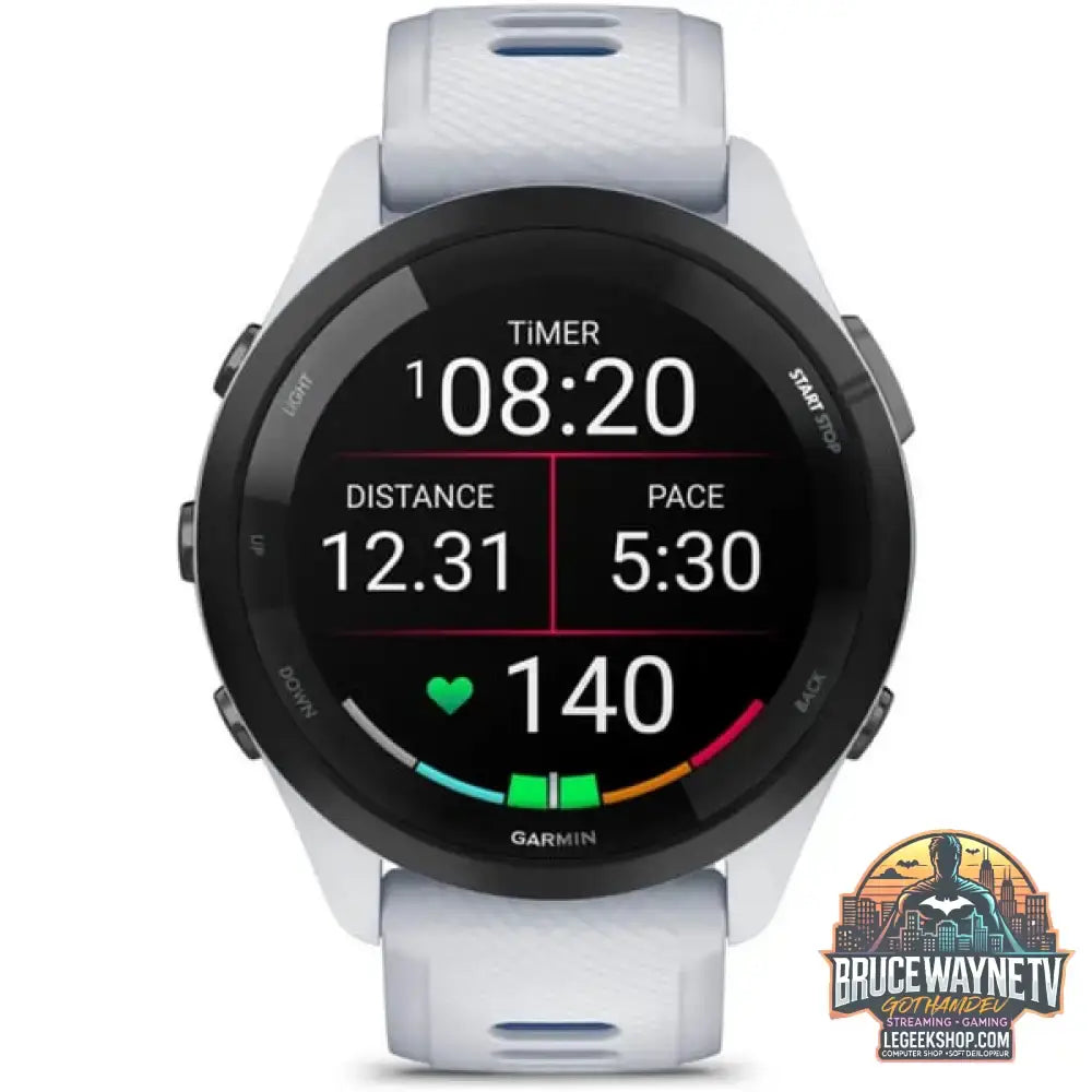Garmin Forerunner 265, Smartwatch weiß/dunkelblau, 46 mm, Silikon-Armband - Garmin - vue 2