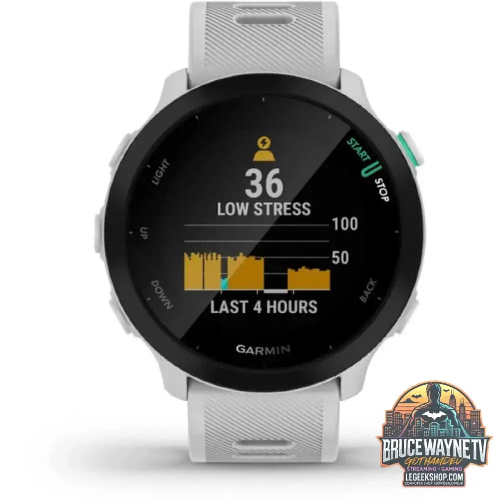 Garmin Forerunner 55, Smartwatch hellgrau/schwarz, 42 mm, Silikon-Armband - Garmin - vue 3