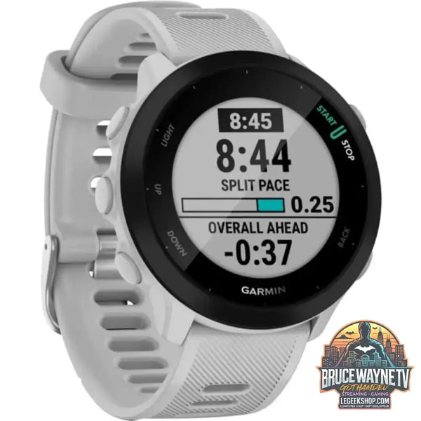 Garmin Forerunner 55, Smartwatch hellgrau/schwarz, 42 mm, Silikon-Armband - Garmin