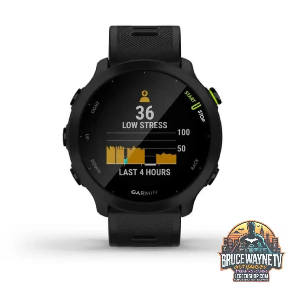 Garmin Forerunner 55, Smartwatch schwarz, 42 mm, Silikon-Armband - Garmin - vue 3