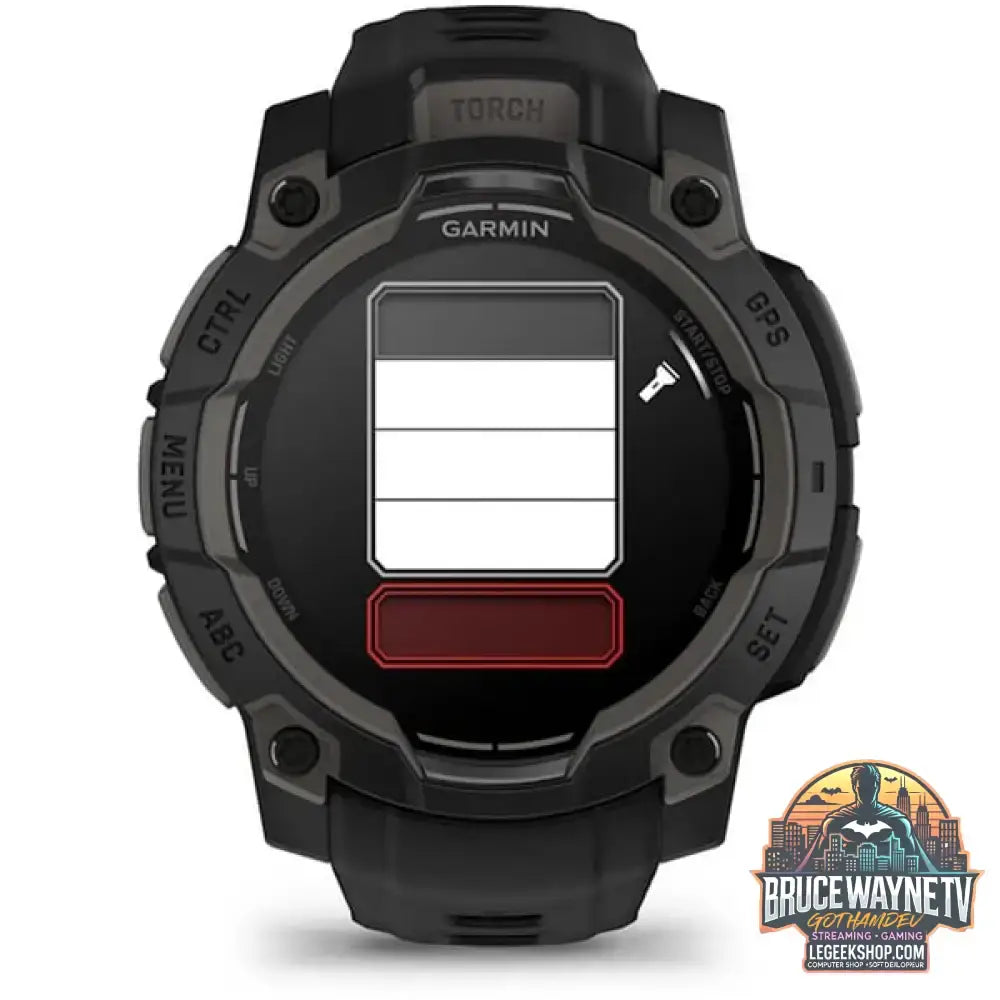 Garmin Instinct 3 - 45 mm, AMOLED, Smartwatch Black, Silikon-Armband - Garmin - vue 3