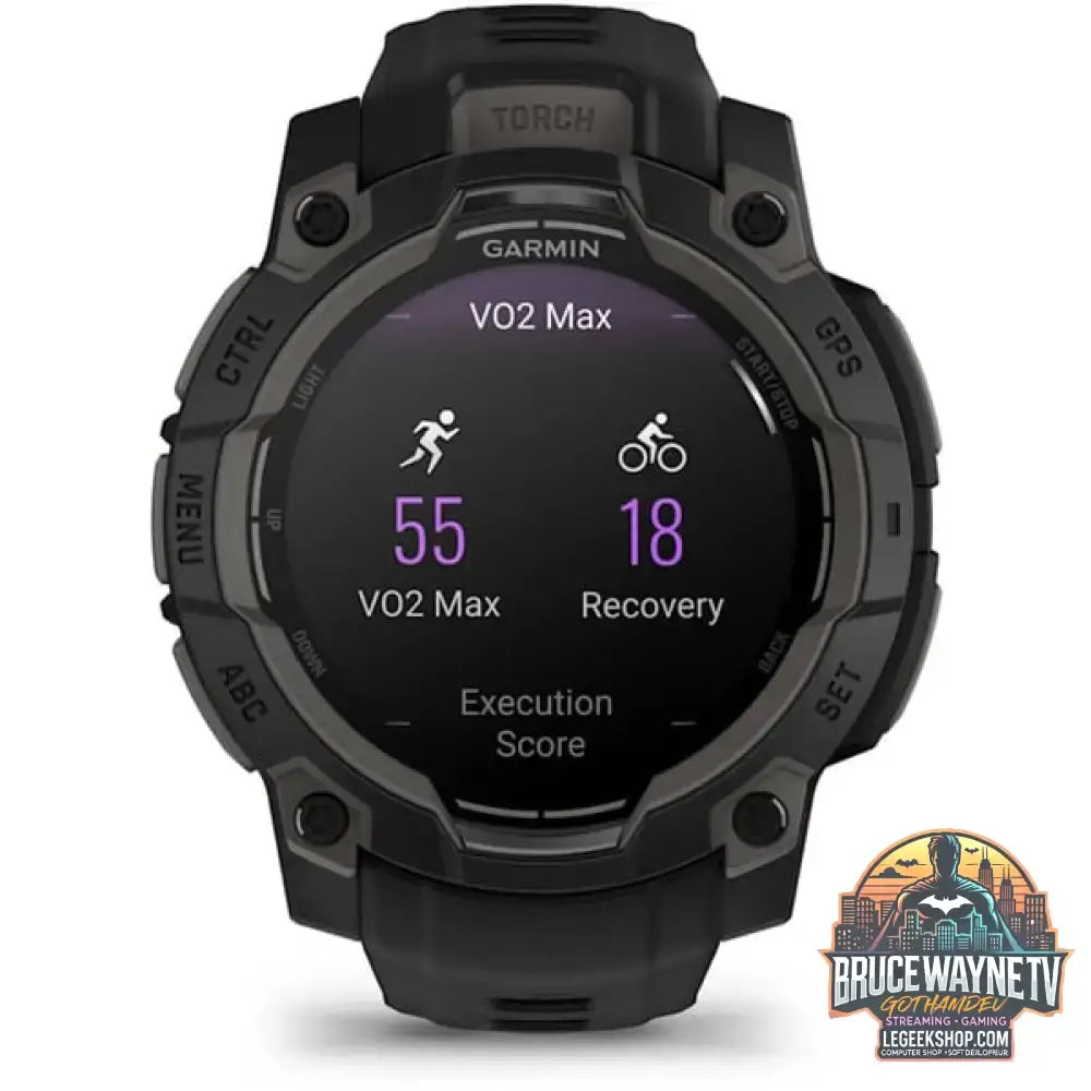 Garmin Instinct 3 - 45 mm, AMOLED, Smartwatch Black, Silikon-Armband - Garmin - vue 12